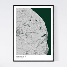 Load image into Gallery viewer, The Broads Region Map Print