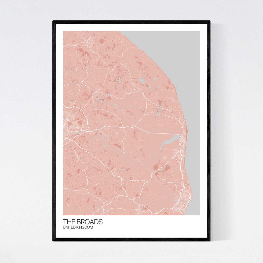 Map of The Broads, United Kingdom