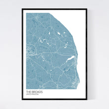 Load image into Gallery viewer, The Broads Region Map Print