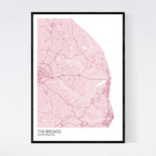 Load image into Gallery viewer, The Broads Region Map Print