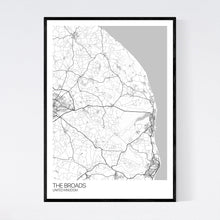 Load image into Gallery viewer, The Broads Region Map Print
