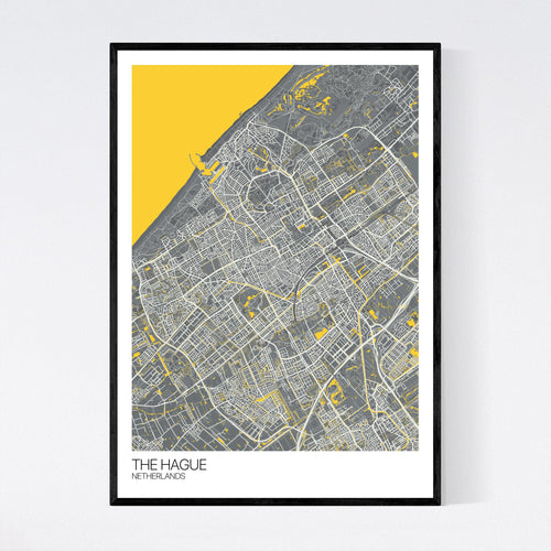 Map of The Hague, Netherlands
