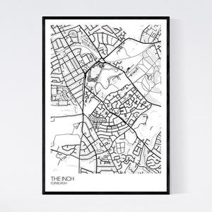 The Inch Neighbourhood Map Print