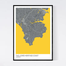 Load image into Gallery viewer, The Lizard Heritage Coast Region Map Print