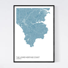 Load image into Gallery viewer, The Lizard Heritage Coast Region Map Print
