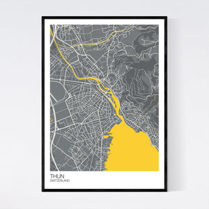Thun City Map Print
