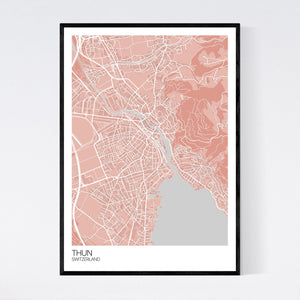 Thun City Map Print