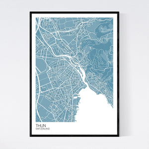 Thun City Map Print