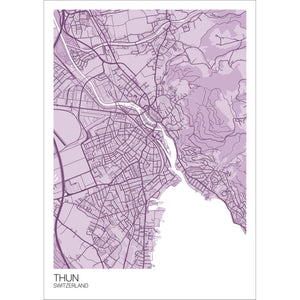 Map of Thun, Switzerland