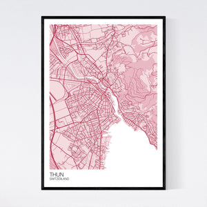 Thun City Map Print
