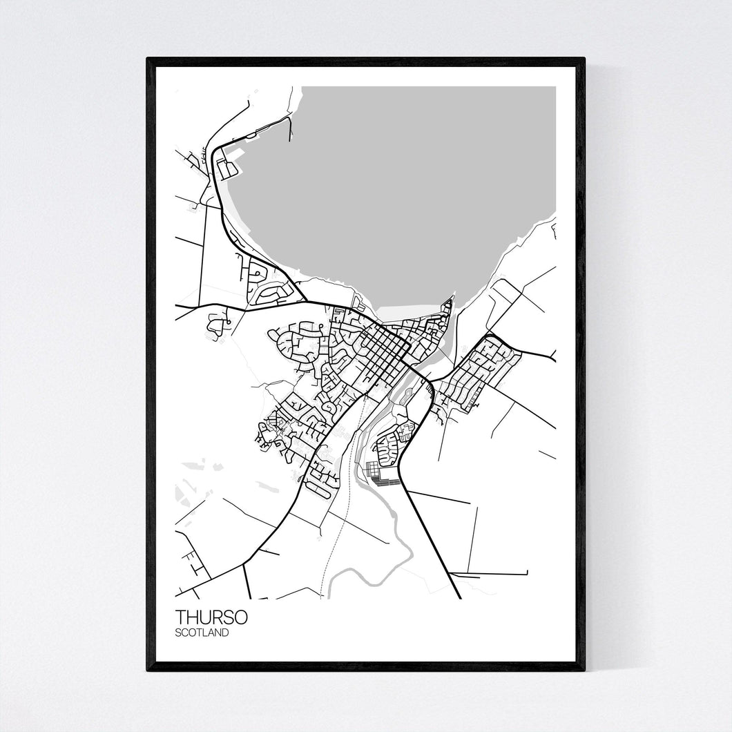 Thurso Town Map Print