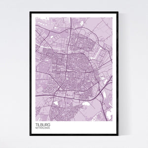 Tilburg City Map Print
