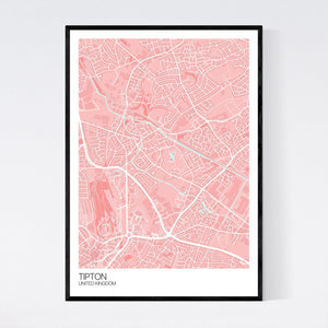 Tipton City Map Print