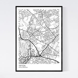 Tipton City Map Print