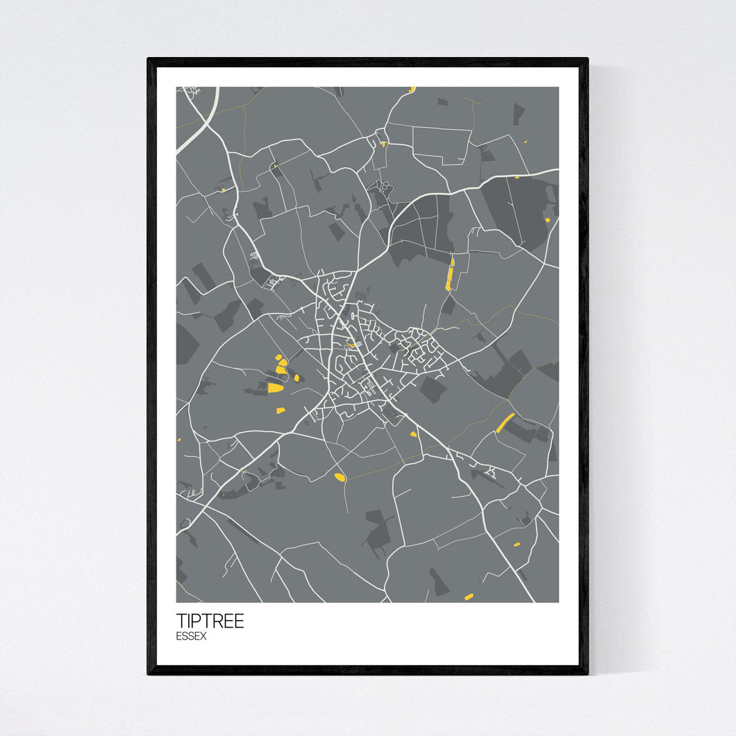 Tiptree Town Map Print
