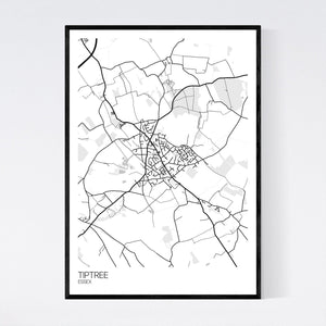 Tiptree Town Map Print