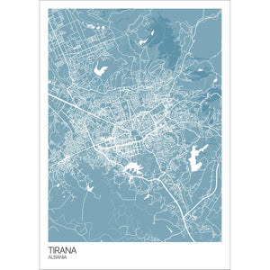 Map of Tirana, Albania