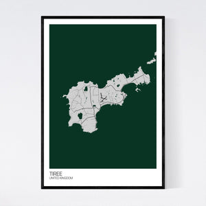 Map of Tiree, United Kingdom