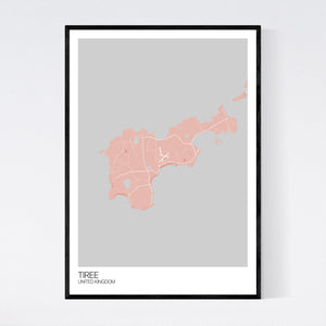 Tiree Island Map Print