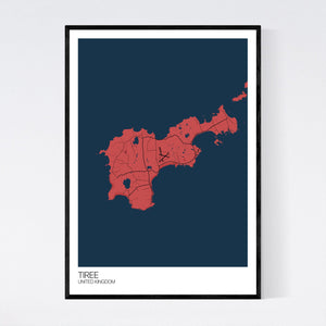Tiree Island Map Print