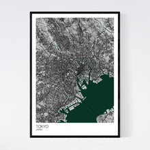 Load image into Gallery viewer, Tokyo City Map Print