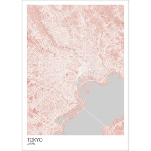 Map of Tokyo, Japan