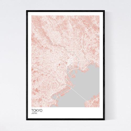 Map of Tokyo, Japan