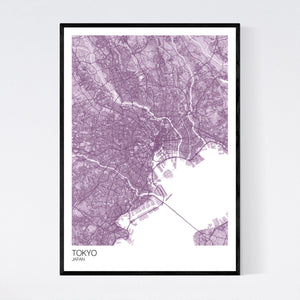 Tokyo City Map Print