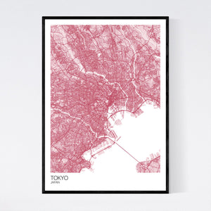 Tokyo City Map Print