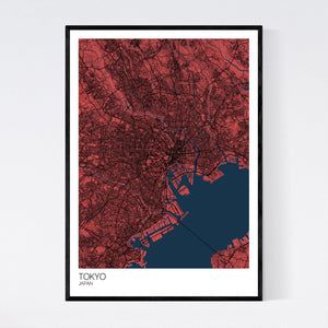Tokyo City Map Print