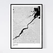 Load image into Gallery viewer, Toledo City Map Print
