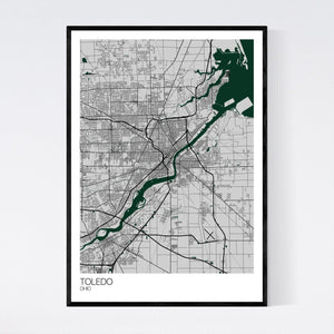 Toledo City Map Print