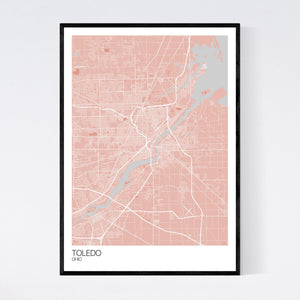 Toledo City Map Print