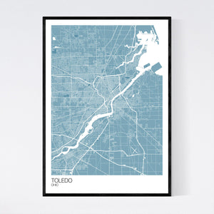 Toledo City Map Print