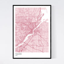 Load image into Gallery viewer, Toledo City Map Print