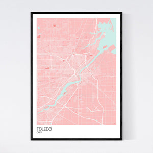 Toledo City Map Print
