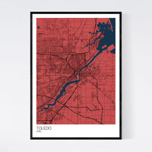 Load image into Gallery viewer, Toledo City Map Print