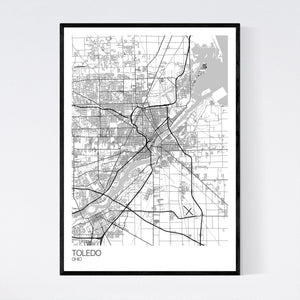 Toledo City Map Print