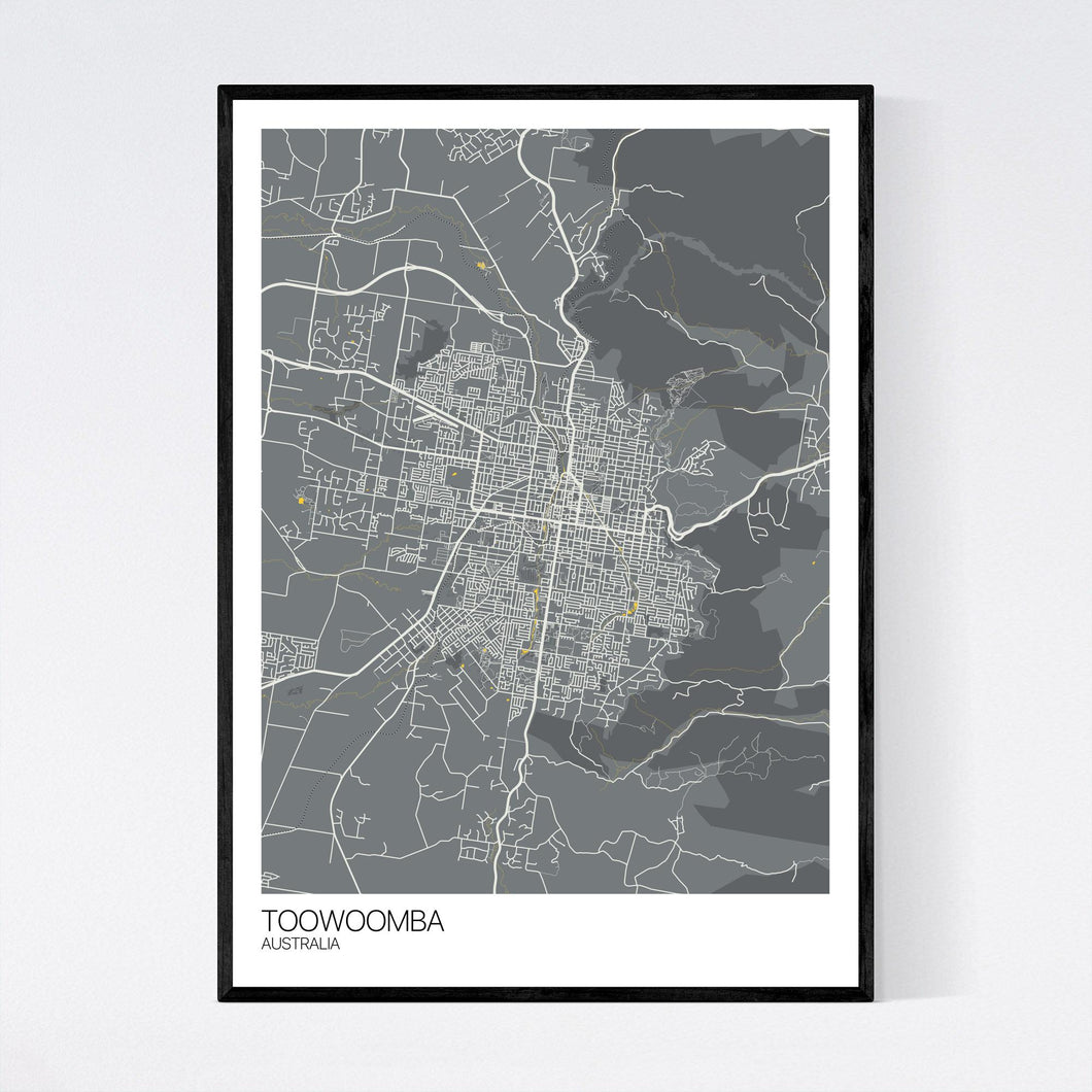 Toowoomba City Map Print