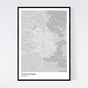 Toowoomba City Map Print