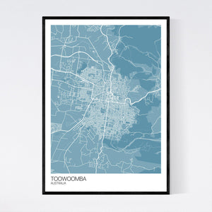 Toowoomba City Map Print