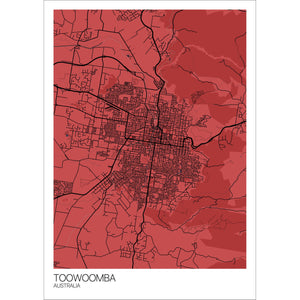 Map of Toowoomba, Australia