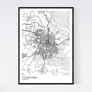 Toowoomba City Map Print