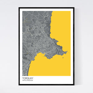 Torquay City Map Print