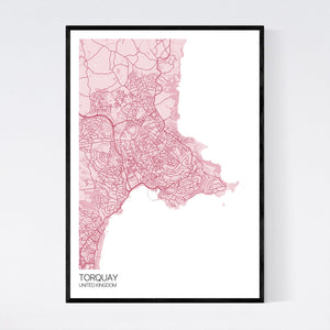 Torquay City Map Print