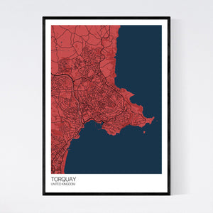 Torquay City Map Print