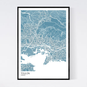 Toulon City Map Print