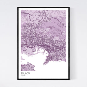 Toulon City Map Print