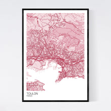 Load image into Gallery viewer, Toulon City Map Print