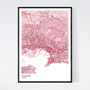 Toulon City Map Print